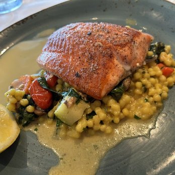 Cutters Crabhouse - Copper River Salmon and cous cous. - Seafood Near Me - Seattle, Washington