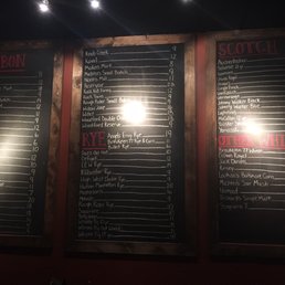Whiskey menu