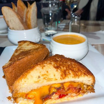 Chez Fabien - Lobster grilled cheese & lobster bisque - French Near Me - Grapevine, Texas