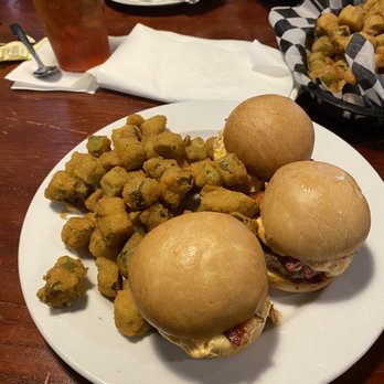 Midtown Sundries - Slider Lunch Special with Okra - New American Near Me - Denver, North Carolina