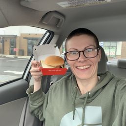 Selfie with my spicy deluxe sandwich, Tuesday 19 November 2024. Selfie with my spicy deluxe sandwich, Tuesday 19 November 2024.