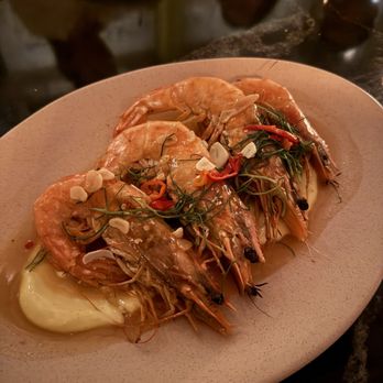 Le Coq - Prawns (got tired of the taste wish we had a pairing with it for next time) - French Near Me - La Jolla, California