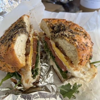 Get Hooked, A Coffee & Bagel Company - Breakfast BLT on a cheese bagel - Coffee & Tea Near Me - Simi Valley, California