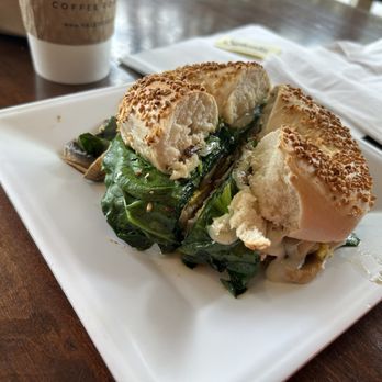 Everything Bagel Cafe - Egg, spinach and mushrooms - Bagels Near Me - North Wales, Pennsylvania Everything Bagel Cafe - Egg, spinach and mushrooms - Bagels Near Me - North Wales, Pennsylvania