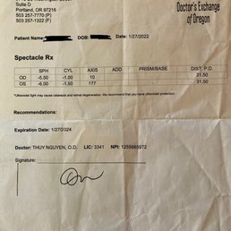 Wrong contact lens prescription from Americas Best Eye Care that was sent to Cathedral Eye Care in order to book an appointment! Wrong contact lens prescription from Americas Best Eye Care that was sent to Cathedral Eye Care in order to book an appointment!