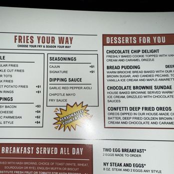 Distill - A Local Bar - Fries your way menu for the fry lovers. Those deep fried Oreos look good too. - Bars Near Me - Las Vegas, Nevada Distill - A Local Bar - Fries your way menu for the fry lovers. Those deep fried Oreos look good too. - Bars Near Me - Las Vegas, Nevada