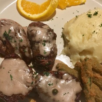 Epi's A Basque Restaurant - Filet Medallions- charbroiled and served with a peppercorn brandy cream sauce. - Basque Near Me - Meridian, Idaho Epi's A Basque Restaurant - Filet Medallions- charbroiled and served with a peppercorn brandy cream sauce. - Basque Near Me - Meridian, Idaho