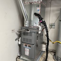 Installed furnace & evaporator coil.