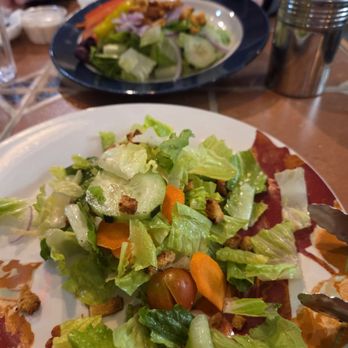 Hector's Pizza - A generous garden salad split, 2 plates - Pizza Near Me - Petaluma, California