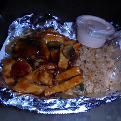 Samurai Teppanyaki - Teriyaki chicken with fried rice.