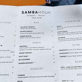 Sushisamba - Menu - Asian Fusion Near Me - Las Vegas, Nevada