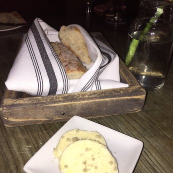 Corkfire Kitchen - Bread and Vermont cultured butter with a sprinkle of sea salt. - New American Near Me - Temecula, California