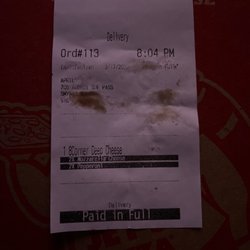 Jet's Pizza - Receipt