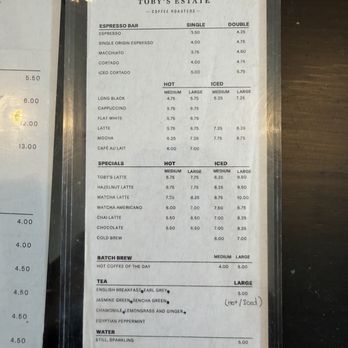 Toby's Estate - Menu - Coffee & Tea Near Me - New York, New York Toby's Estate - Menu - Coffee & Tea Near Me - New York, New York