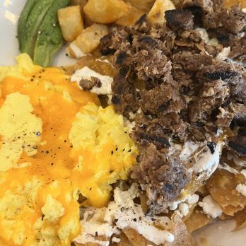 Katz's - chilaquiles with beyond beef - Delis Near Me - Houston, Texas Katz's - chilaquiles with beyond beef - Delis Near Me - Houston, Texas