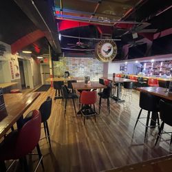 Geo's Gas Station Lounge & Spirit Shop - Old gas station garage area turned into bar a and grill.