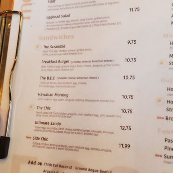 Egghead Sando Cafe - Menu - Breakfast & Brunch Near Me - San Jose, California