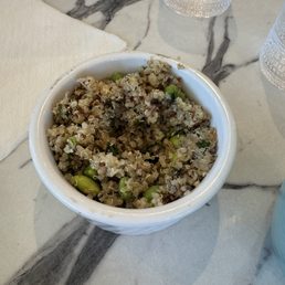 SIDE Quinoa & Kale Blend (took a bite already oops) SIDE Quinoa & Kale Blend (took a bite already oops)