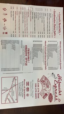 Menu photo 1 Hibachi Express Greensboro, NC