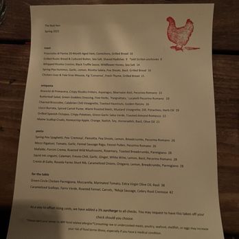 The Red Hen - menu - 03/25 - Italian Near Me - Washington, DC, District of Columbia