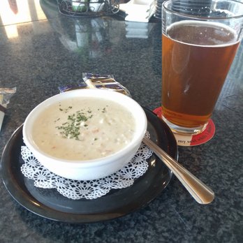 Quarterdeck Restaurants - Stone crab chowder soup and Keybilly beer from Lakeland, FL. - Seafood Near Me - Dania Beach, Florida