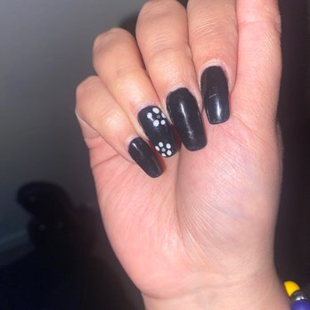 Glamor Lab - I don't know if you can see it clearly with the flash but the polish is coming off - Eyebrow Services Near Me - Gilbert, Arizona