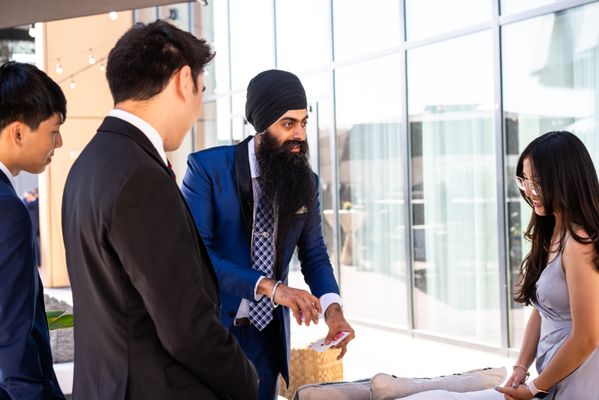Corporate Holiday Parties - Turn ordinary gatherings into Memorable Experiences

Is your event almost complete, but missing that extra spark?
Vikram Singh brings the perfect blend of magic, mentalism and humor to make your corporate party truly unforgettable.
