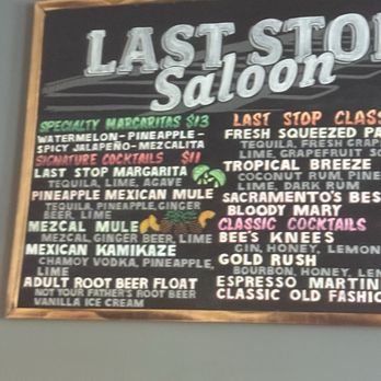Last Stop Saloon - Drink specials - Cocktail Bars Near Me - Sacramento, California