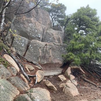 Beehive Trail - One of the iron rung sections - Hiking Near Me - Bar Harbor, Maine