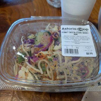 Astoria Co+op - Peanut Chicken Sesame Noodle Salad, $8.99 - Grocery Near Me - Astoria, Oregon