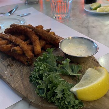 Fratelli Kanata - Deep fried zucchini- we'd eaten half of it before I took the photo.  Great sized portion. - Italian Near Me - Kanata, Ontario