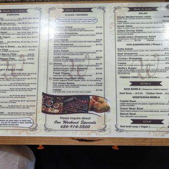 Waffa's Kitchen - Menu 1 - Mediterranean Near Me - Glendora, California Waffa's Kitchen - Menu 1 - Mediterranean Near Me - Glendora, California