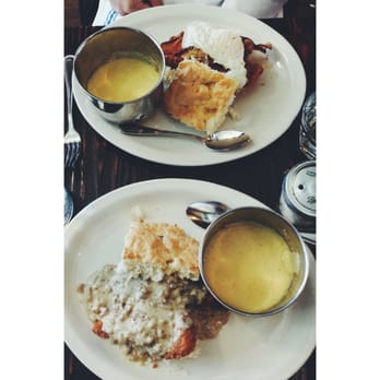 Jacob's Pickles - Fried chicken, sausage gravy, biscuits, and grits glory - Comfort Food Near Me - New York, New York
