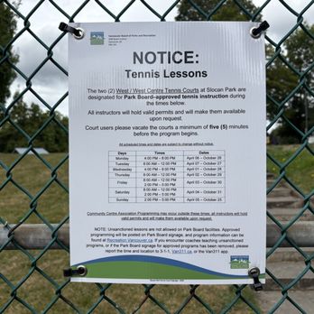 Slocan Park And Field House - Tennis lessons - Parks Near Me - Vancouver, British Columbia