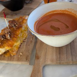 Grilled cheese with tomato bisque Grilled cheese with tomato bisque