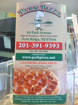 Menu photo 1 Park Pizza Park Ridge, NJ Menu photo 1 Park Pizza Park Ridge, NJ