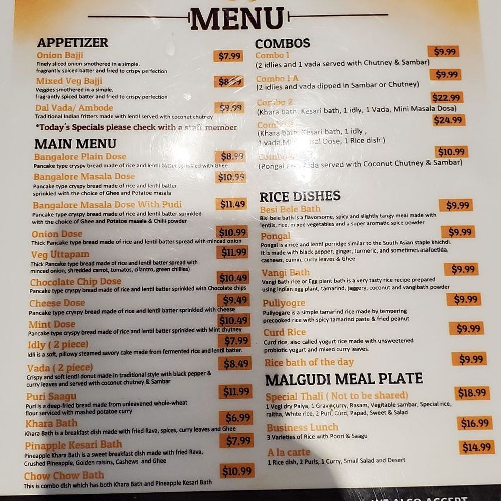 the menu of the restaurant the menu of the restaurant