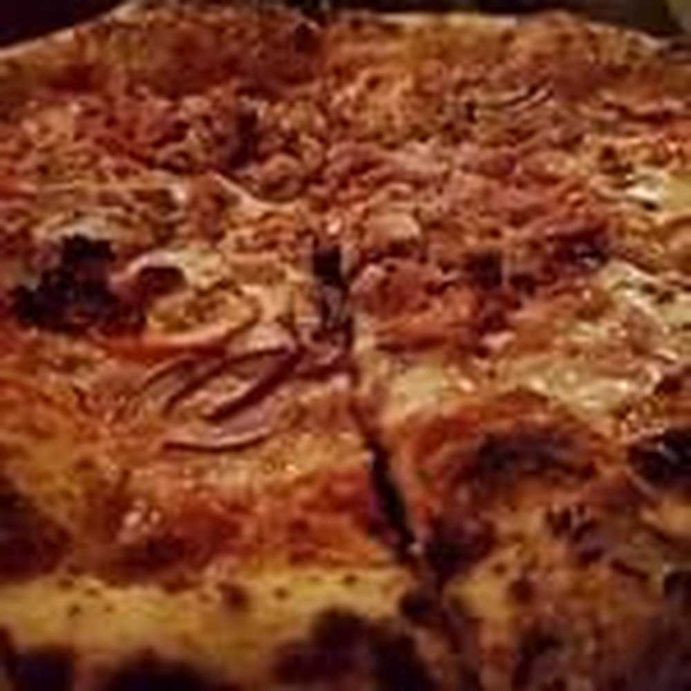 FLINT by Baltaire - Chefs special pizza that had red peppers , ham, red onion, cheese, and other toppings. - New American Near Me - Phoenix, Arizona FLINT by Baltaire - Chefs special pizza that had red peppers , ham, red onion, cheese, and other toppings. - New American Near Me - Phoenix, Arizona