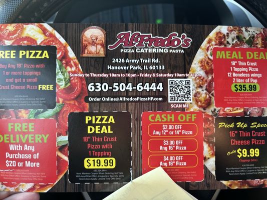 Menu photo 1 Alfredos Hanover Park, IL