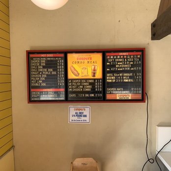 Caspers - Menu - Hot Dogs Near Me - Hayward, California
