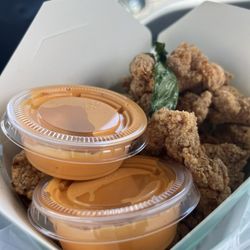 T4 Tracy - Dipping sauces with popcorn chicken
