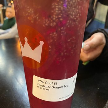 Royal Tea - Summer Dragon Tea with chia seeds - Bubble Tea Near Me - Duluth, Georgia