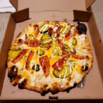 Pizza Underground - Pickle bacon ranch pizza is their monthly special for Auguar and so good. - Salad Near Me - Jefferson City, Missouri Pizza Underground - Pickle bacon ranch pizza is their monthly special for Auguar and so good. - Salad Near Me - Jefferson City, Missouri