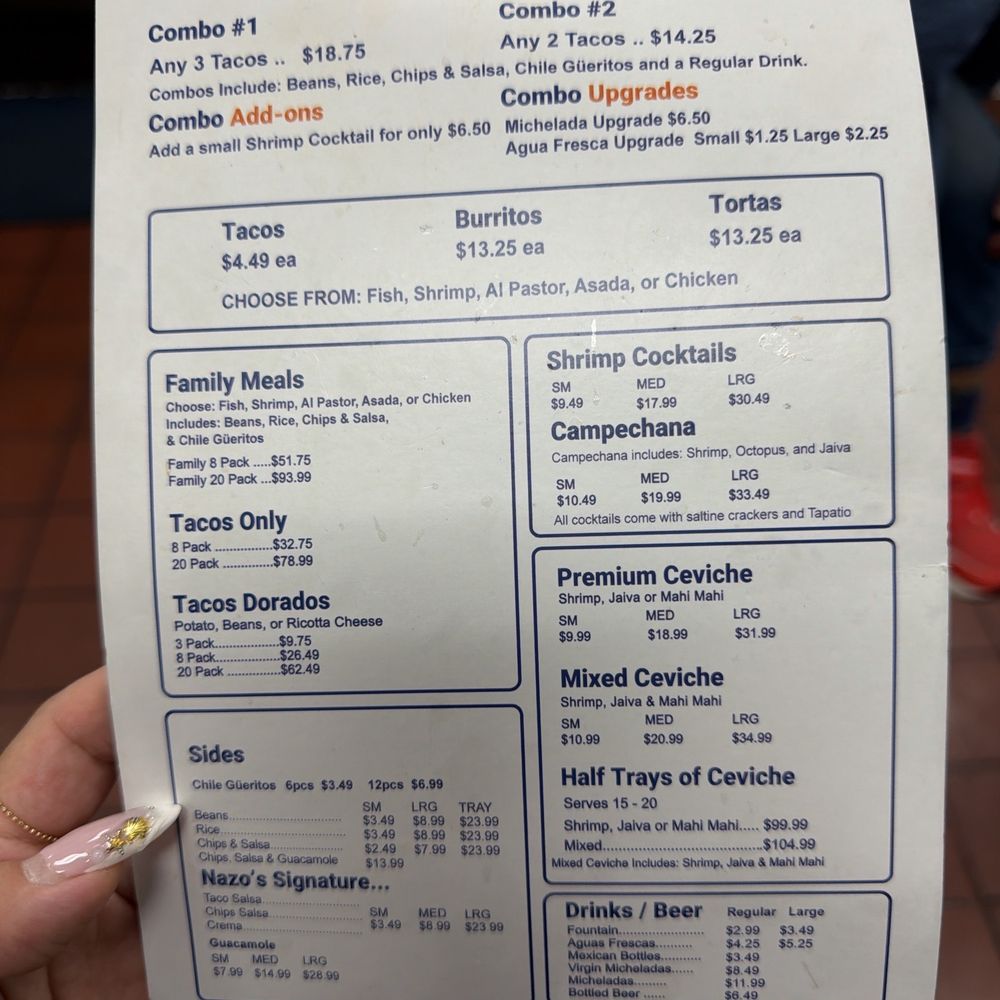 Taco Nazo - Menu - Mexican Near Me - La Habra, California
