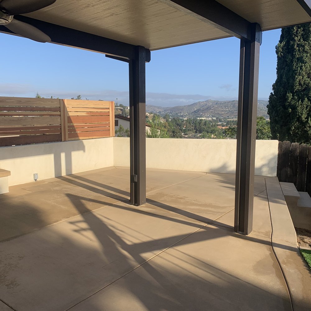 Pacific Concrete & Engineering - Finished patio and new fence - Masonry/Concrete Near Me - El Cajon, California Pacific Concrete & Engineering - Finished patio and new fence - Masonry/Concrete Near Me - El Cajon, California