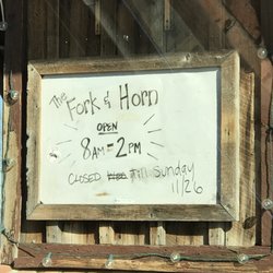 The Fork & Horn - Okay, the sign was a little hard to see from the road - but glad we found it!