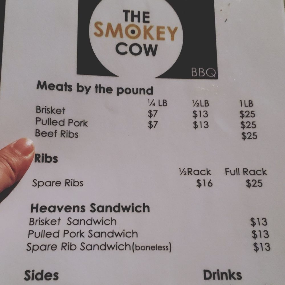 The Smokey Cow - Menu - Pop-Up Restaurants Near Me - Burbank, California