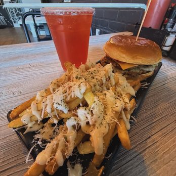 Beef N' Buns - Truffle Fries, Karachi Fire, Rose Petal Hibiscus (Seasonal Drink) - Burgers Near Me - Orlando, Florida Beef N' Buns - Truffle Fries, Karachi Fire, Rose Petal Hibiscus (Seasonal Drink) - Burgers Near Me - Orlando, Florida