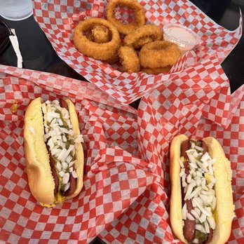 Southside Burger Bar - Dogs and onion Jumbo Rings - Burgers Near Me - Baltimore, Maryland Southside Burger Bar - Dogs and onion Jumbo Rings - Burgers Near Me - Baltimore, Maryland