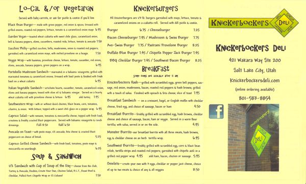 Menu photo 3 Knickerbockers Deli Salt Lake City, UT